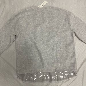 J crew crew neck sweater with sequins on the bottom
